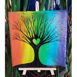 Ardoise Arbre de vie multicolore