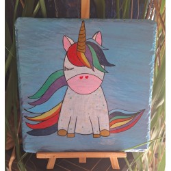 Ardoise licorne 20cm