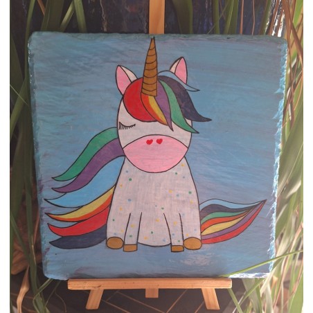 Ardoise licorne 20cm