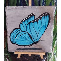 Ardoise papillon morpho 20cm