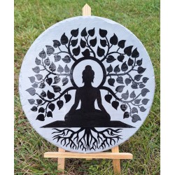 Ardoise Bouddha arbre de vie 30cm