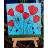 Ardoise fleur coquelicot