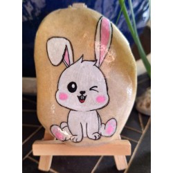 Galet lapin kawaii