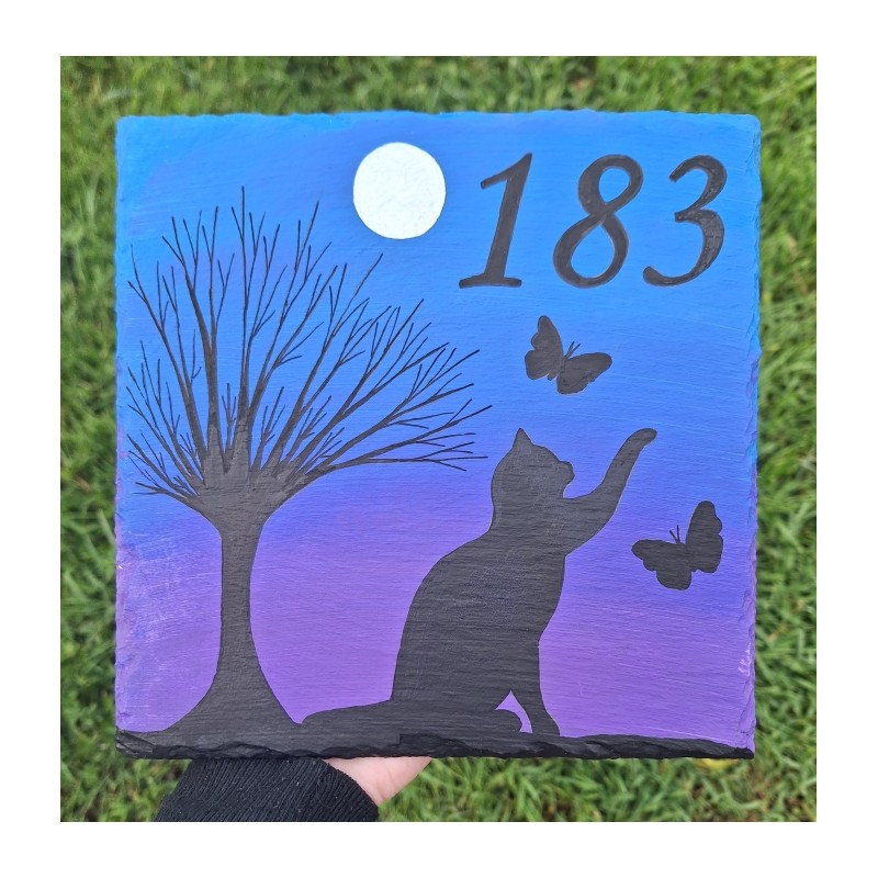 Plaque maison Chat