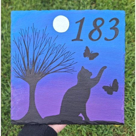 Plaque maison Chat